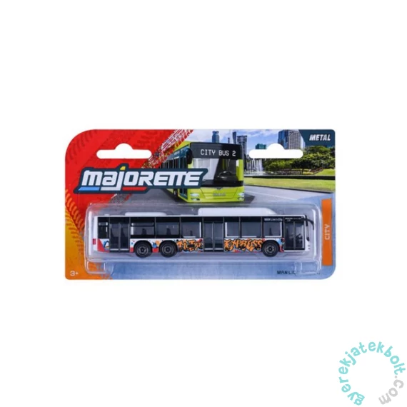 Majorette MAN Lions játék busz - City C - fehér (8503002002)