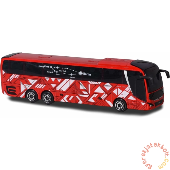 Majorette MAN Lions játék busz - Coach World Traveller - piros (212053159)