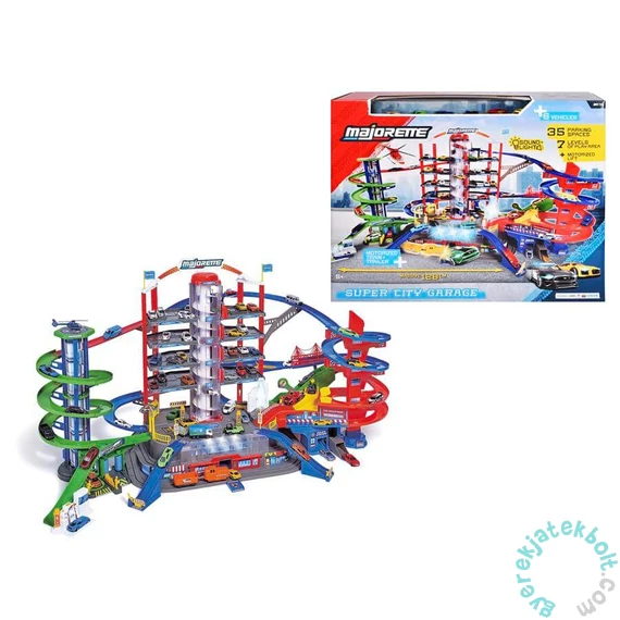 Majorette Super City garázs játékszett 6 járművel (8502009001)