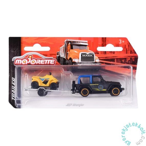 Majorette Trailer játékszett - Jeep Wrangler - Quad (212053154)