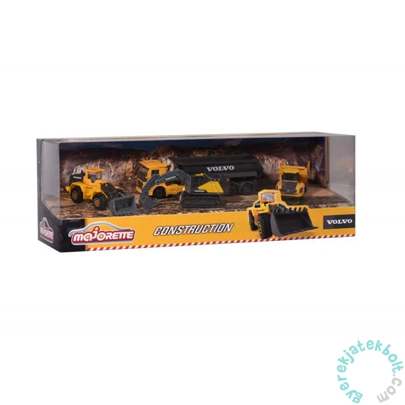 Majorette Construction Volvo 4 db-os mini munkagépek szett