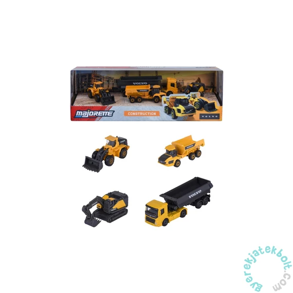 Majorette Volvo Építőipari járművek 4 db-os játékszett (8503105000)