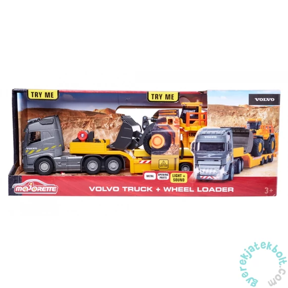 Majorette - Volvo fém teherszállító kamion homlokrakodóval (213726000)