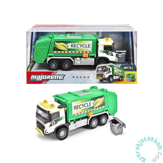 Majorette Volvo Szelektív hulladékgyűjtő autó - 19 cm (8503743001)