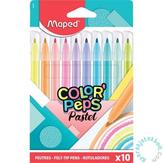 Maped Filctoll készlet kimosható Color Peps Pastel 10 db-os (IMA845469)