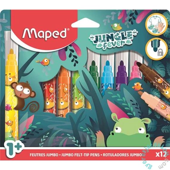 Maped Filctoll készlet kimosható Jungle Fever 12 db-os (IMA846900)