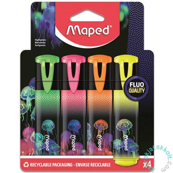 Maped Szövegkiemelő készlet, 1-5 mm Deepsea Paradise Fluo Peps 4 db-os (IMA740710)