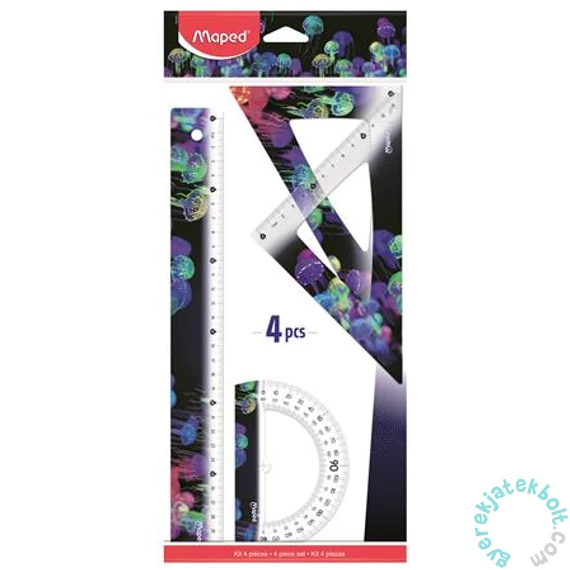 Maped Vonalzókészlet, műanyag, 4 db-os Deepsea Paradise (IMA981833)