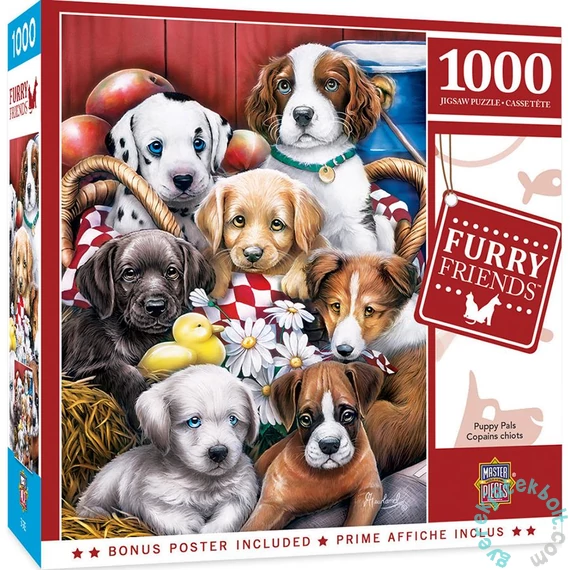 MasterPieces 1000 db-os puzzle - Furry Friends - Puppy Pals (72182)