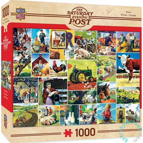 MasterPieces 1000 db-os puzzle - The Saturday Evening Post Collection - Farmland Collage (71808)