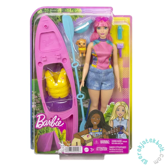 Barbie Kempingező Daisy baba kajakkal játékszett (HDF75)
