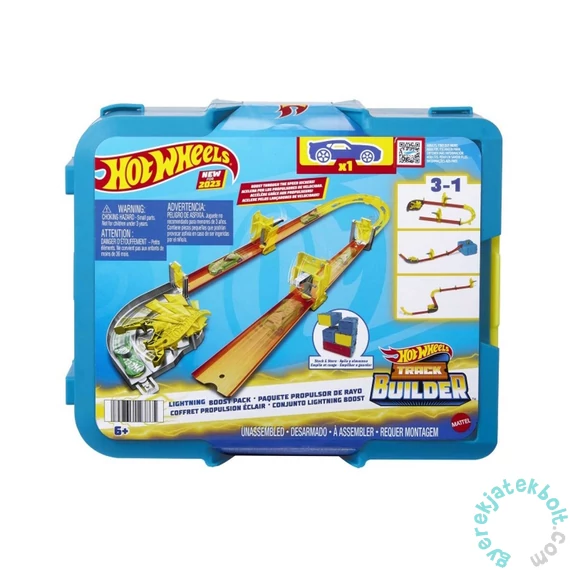 Hot Wheels Track Builder Lightning Boost Pack - Villámsebesen hordozható pályaszett