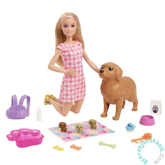 Mattel - Barbie baba - újszülött kutyusok játékszett (HCK75)