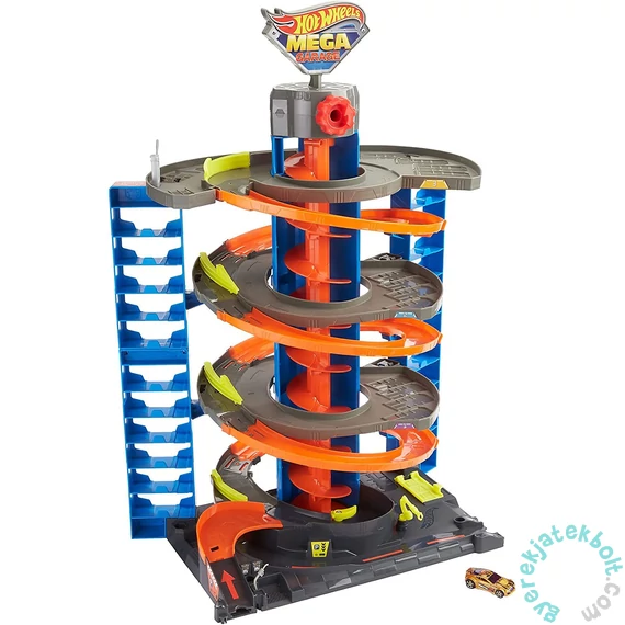 Hot Wheels Mega Garázs játékszett kisautóval (HFH03)