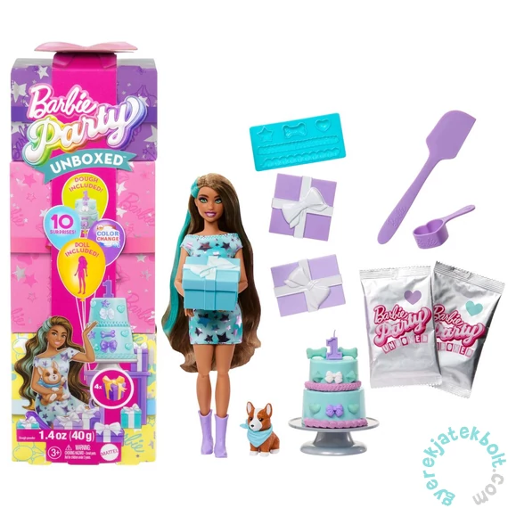 Barbie Party Reveal meglepetés szett - Corgi (JFG68-JFG72)