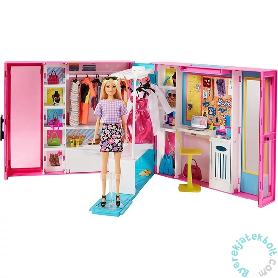 Barbie álom öltöző szoba babával