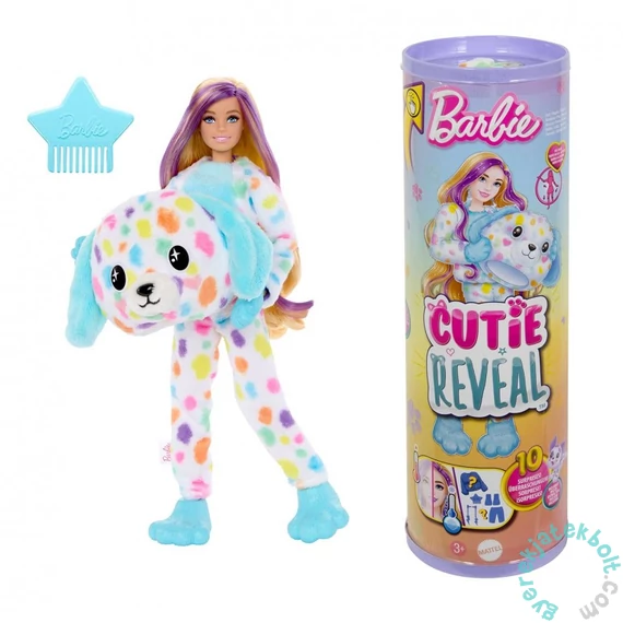 Mattel Barbie Cutie Reveal baba plüss jelmezben meglepetésekkel - Dalmata kutyus (HRK41)