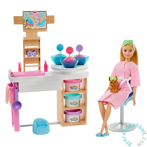 Barbie feltöltődés - Szépségszalon játékszett babával (GJR84)