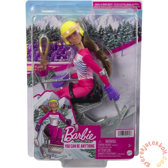 Barbie Téli Olimpia - Parasportoló alpesi síelő baba (HCN30-HCN33)