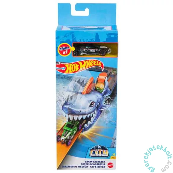 Hot Wheels City - Cápa kilövő játékszett (GVF41)