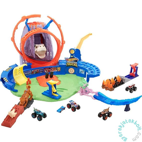 Hot Wheels Monster Truck T-Rex vulkán Aréna pályaszett (GYL14)