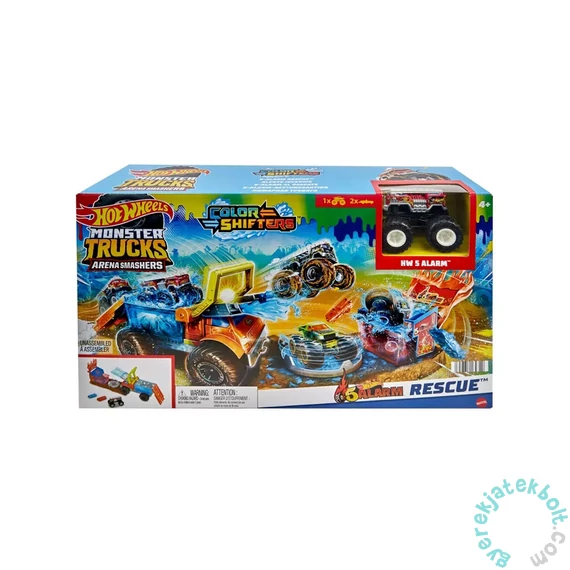 Mattel - Hot Wheels Monster Trucks Arena World - 5 riasztásos mentőküldetés játékszett (HPN73)