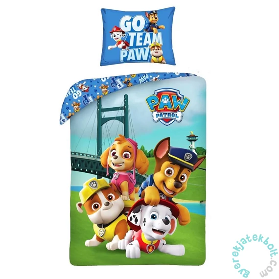 Mancs őrjárat ágyneműhuzat szett - Go Team Paw (P-410BL)