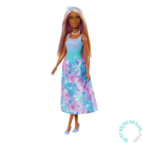Barbie Dreamtopia Hercegnő baba kék pillangós szoknyában (HRR10)