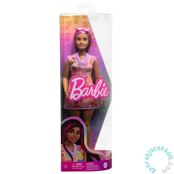 Barbie Fashionistas Barátnő baba - Rózsaszín csíkos hajjal (HJT04)