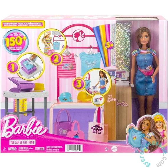 Barbie Karrier játékszett - Make and Sell Boutique (HKT78)