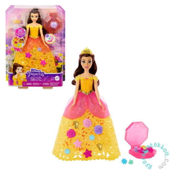 Disney Hercegnők - Virág varázslat - Belle baba (HWB41)