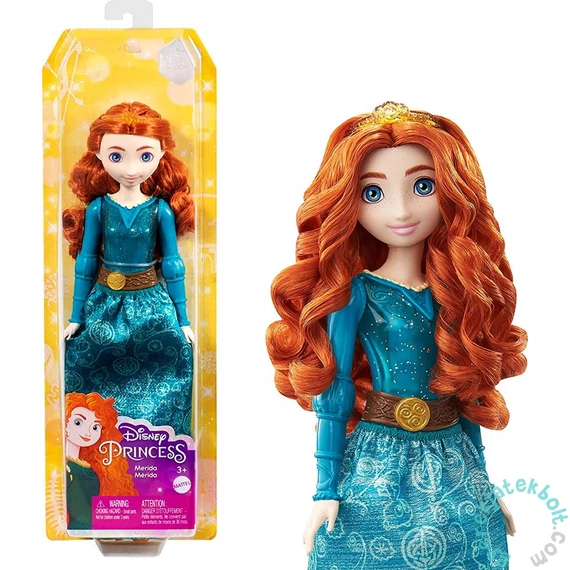 Disney Princess - Csillogó hercegnő baba - Merida (HLW13)