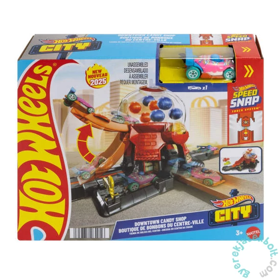 Hot Wheels City - Rágógumi automata játékszett (HDR24-JBM62)