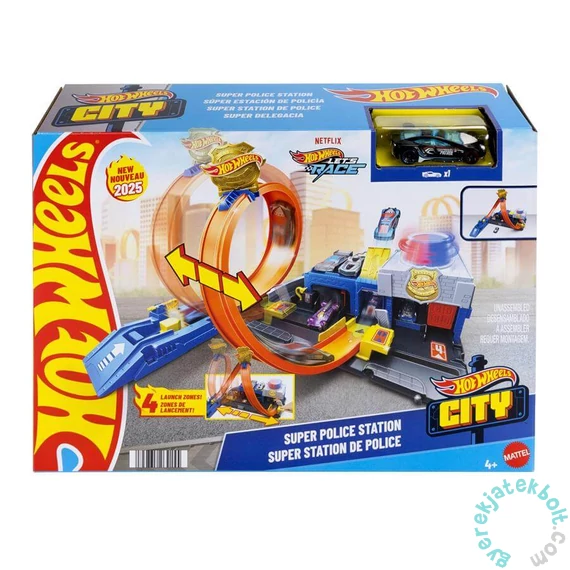 Mattel - Hot Wheels City - Rendőrállomás játékszett (JBM71)