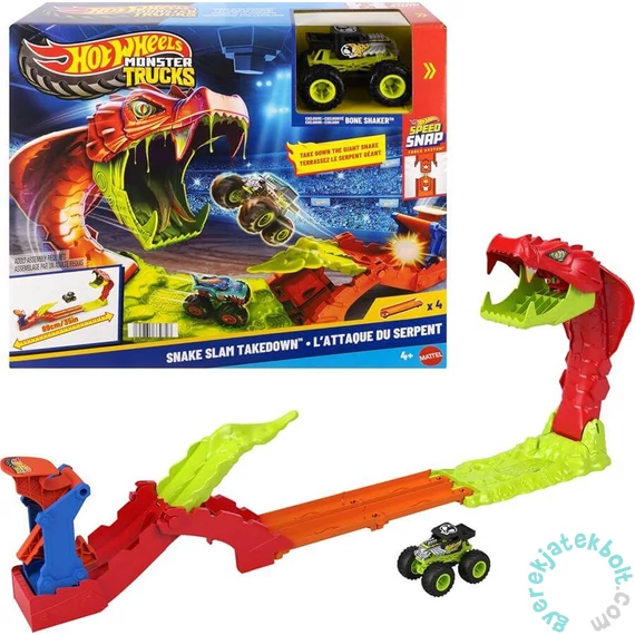 Hot Wheels Monster Trucks - Kígyómarás pályaszett (JJN44)