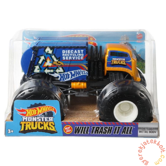 Hot Wheels Monster Trucks 1:24 autók - Will Trash It All (FYJ83-GTJ43)