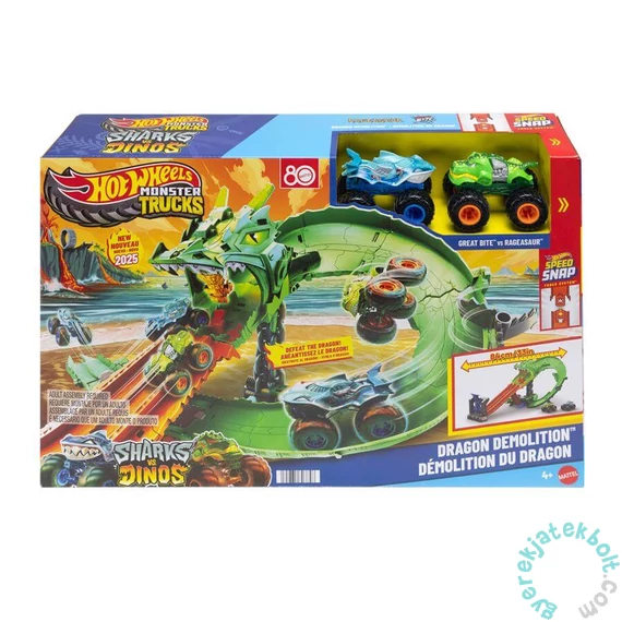 Mattel - Hot Wheels Monster Trucks - Sárkányfutam pályaszett (JFR06)