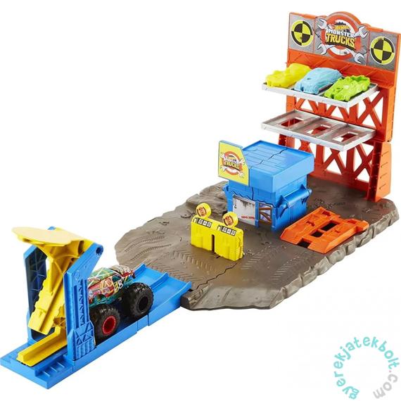 Hot Wheels Monster Trucks Zúzda parkoló játékszett (HFB12)