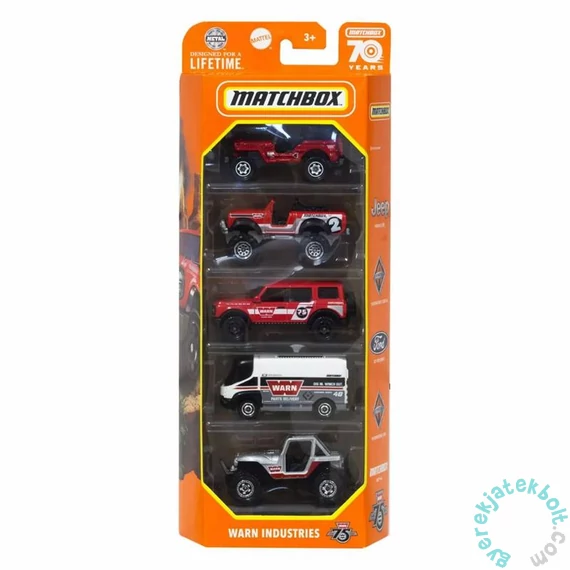 Matchbox 5 db-os kisautó készlet - Warn Industries