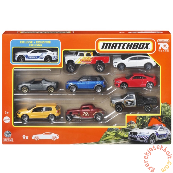 Matchbox 9 db-os kisautó játékszett - Police