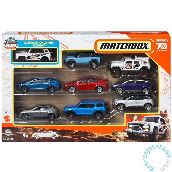 Matchbox 9 db-os kisautó játékszett - Adventures