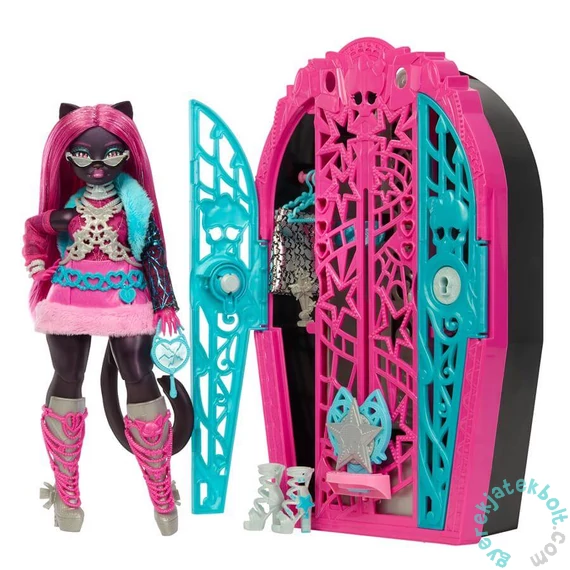 Mattel - Monster High - Szörnyen jóbarátok titkai - Rémes nyomozás - Catty Noir (JBG82)