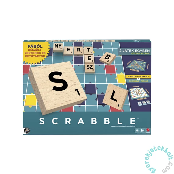 Scrabble Original és Társas - 2 az 1-ben - fából (JLJ67)