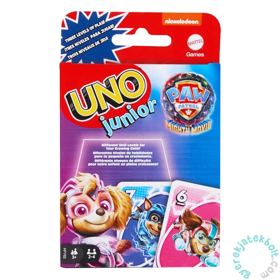 Mattel - Mancs őrjárat 2 - Uno Junior kártya
