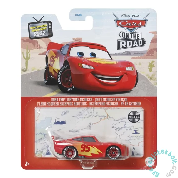 Verdák 3 kisautó - Lighting McQueen - On the road