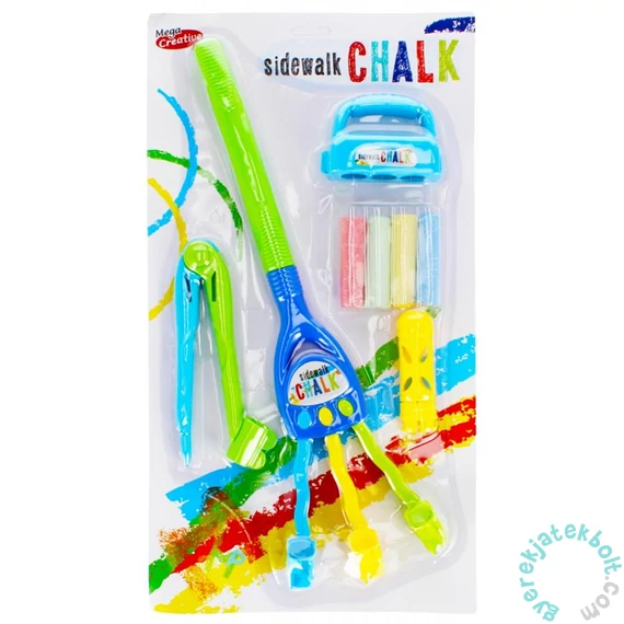 Mega Creative - Aszfaltkréta nagy szett hullámrajzolóval