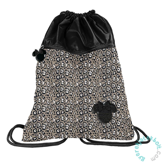 BeUniq Minnie Mouse zsinóros hátizsák, tornazsák - Párduc mintás