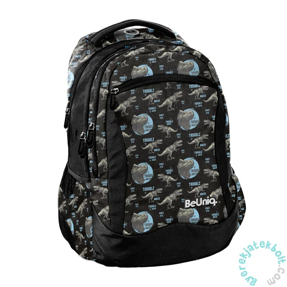 BeUniq Dinoszauruszos iskolatáska, hátizsák - 3 rekeszes