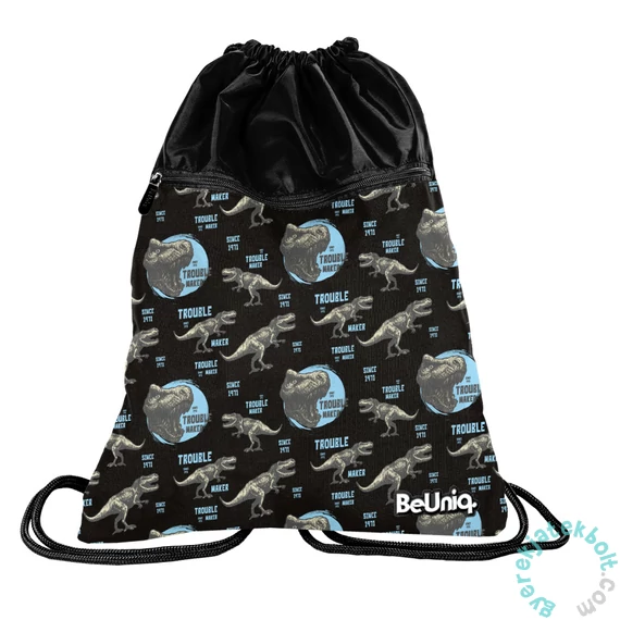 BeUniq Dinoszauruszos zsinóros hátizsák, tornazsák