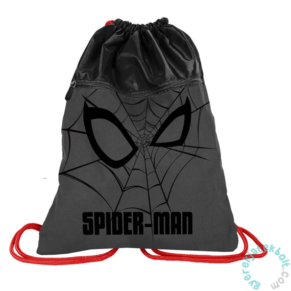 BeUniq Pókember zsinóros hátizsák, tornazsák - Grey